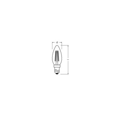 OSRAM HOMELIGHTING 4099854467608 LED CEE D (A - G) E14 forme de flamme torsadée 3.4 W blanc chaud (Ø x H) 35.00 mm x 35.-1