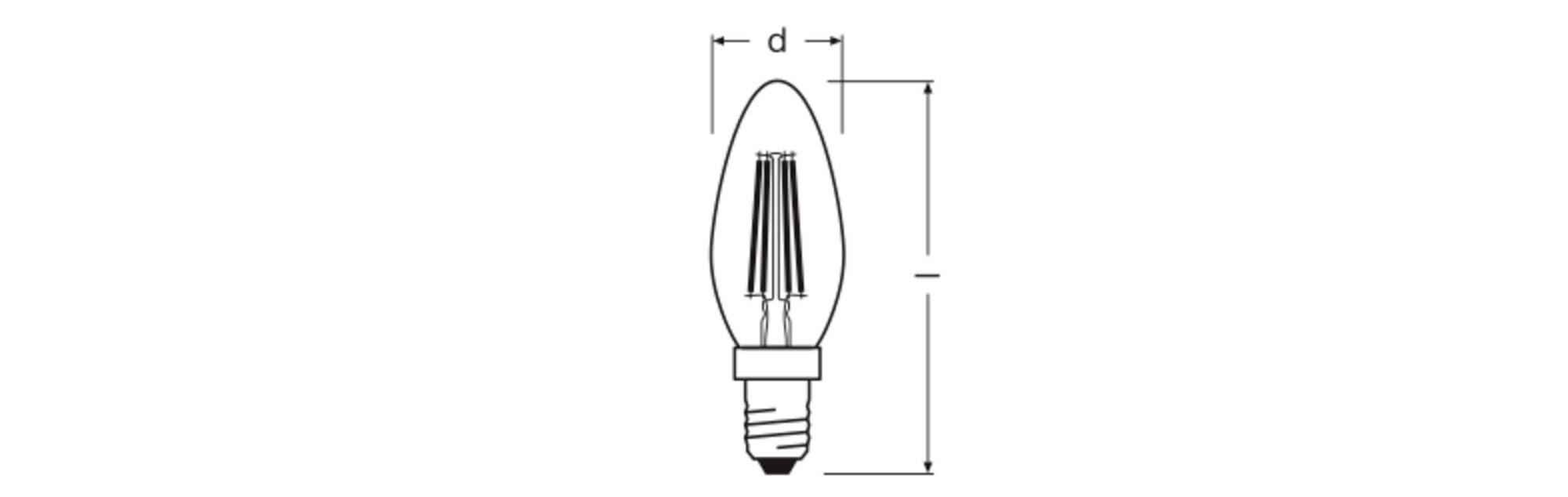 OSRAM HOMELIGHTING 4099854467776 LED CEE D (A - G) E14 3.4 W blanc chaud (Ø x H) 35.00 mm x 35.00 mm 1 pc(s)-1