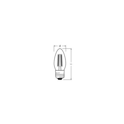 OSRAM HOMELIGHTING 4099854467066 LED CEE D (A - G) E27 forme de flamme 3.4 W blanc chaud (Ø x H) 35.00 mm x 35.00 mm non-1