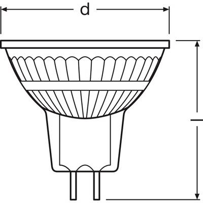 OSRAM HOMELIGHTING 4099854456855 Lampe à réflecteur LED CEE E (A - G) GU5.3 réflecteur 2.2 W blanc chaud (Ø x H) 50.00 m-1