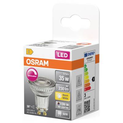 OSRAM HOMELIGHTING 4099854457036 Lampe à réflecteur LED CEE E (A - G) GU10 2.4 W blanc chaud (Ø x H) 50.00 mm x 50.00 mm-2