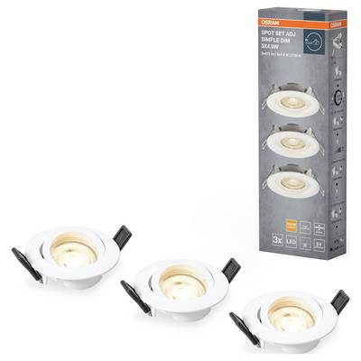 OSRAM HOMELIGHTING Spot Set Adj Simple Dim 3 x 4.9W 2700K White 4099854445842 Applique LED extérieure Module LED LED int-1