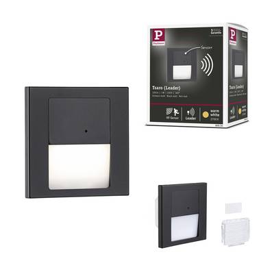 Paulmann 80004 Tsaro eckig 80x36mm 1W 80lm 230V 2700K Luminaire mural encastré LED 1 W noir (mat)-9
