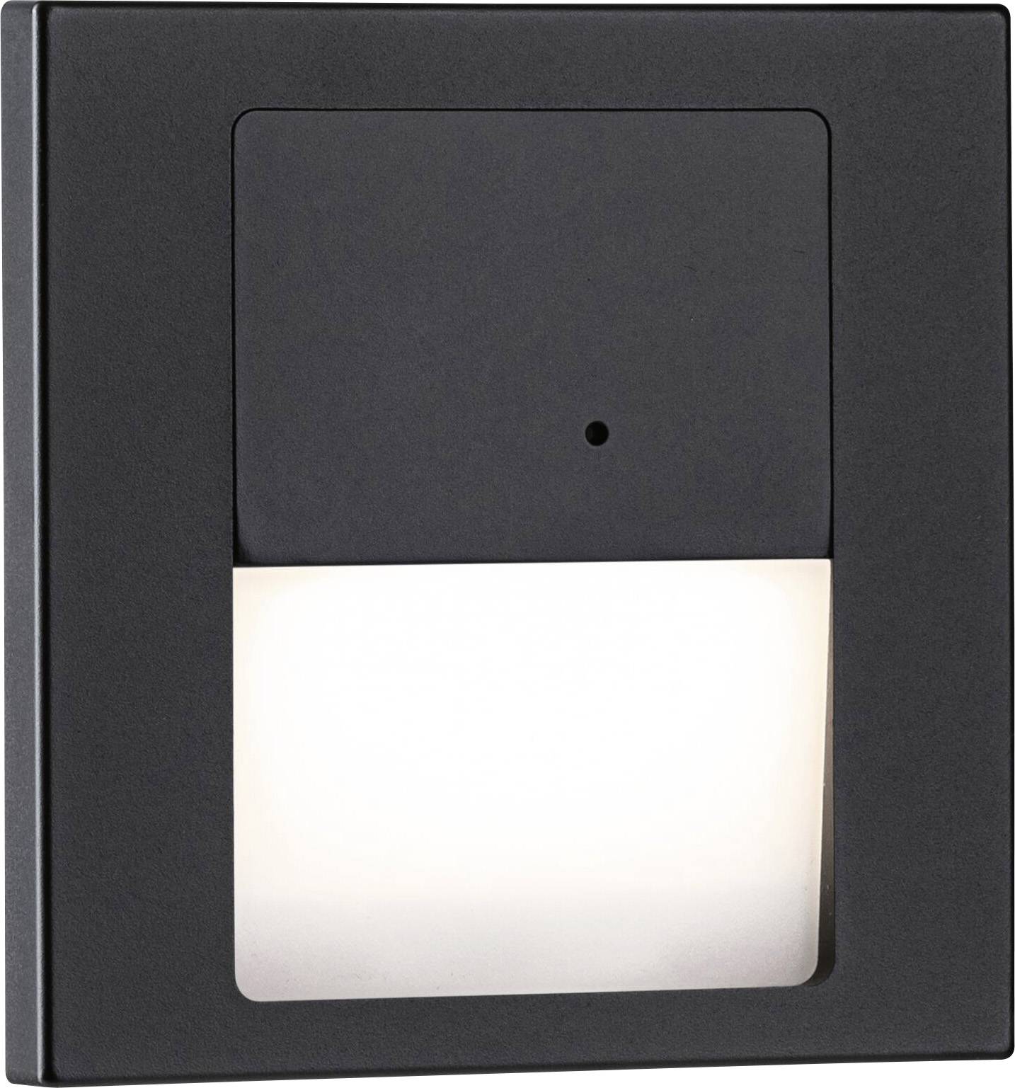 Paulmann 80004 Tsaro eckig 80x36mm 1W 80lm 230V 2700K Luminaire mural encastré LED 1 W noir (mat)-0