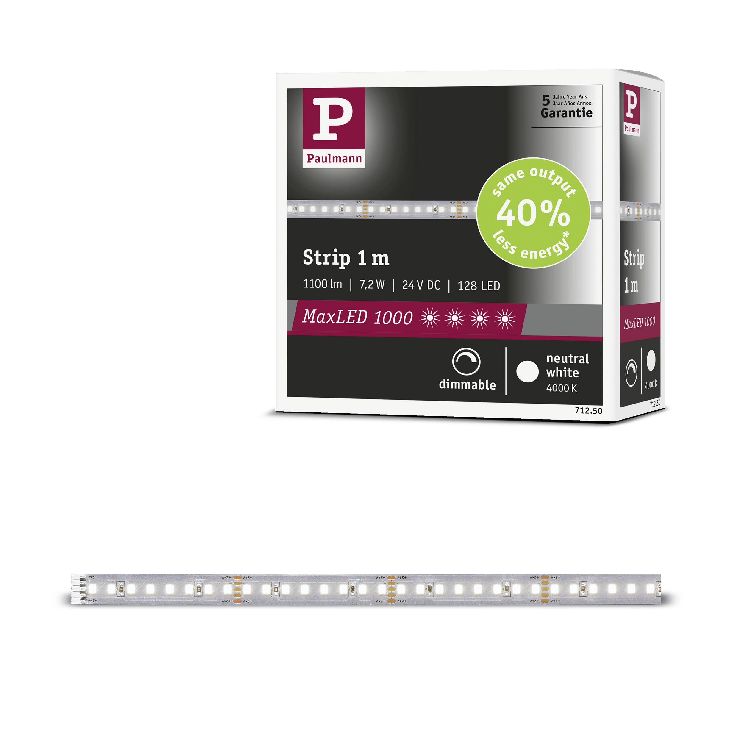 Paulmann MaxLED 1000 71250 Ruban LED 24 V/DC 1 m blanc neutre 1 pc(s)-7