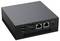 Un appareil électronique noir doté de plusieurs ports, dont USB, HDMI, DisplayPort et deux ports Ethernet (1G et 2,5G).