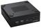 Un mini PC noir rectangulaire avec des ports USB et HDMI à l'avant. Le nom de la marque 'MINIX' est visible.