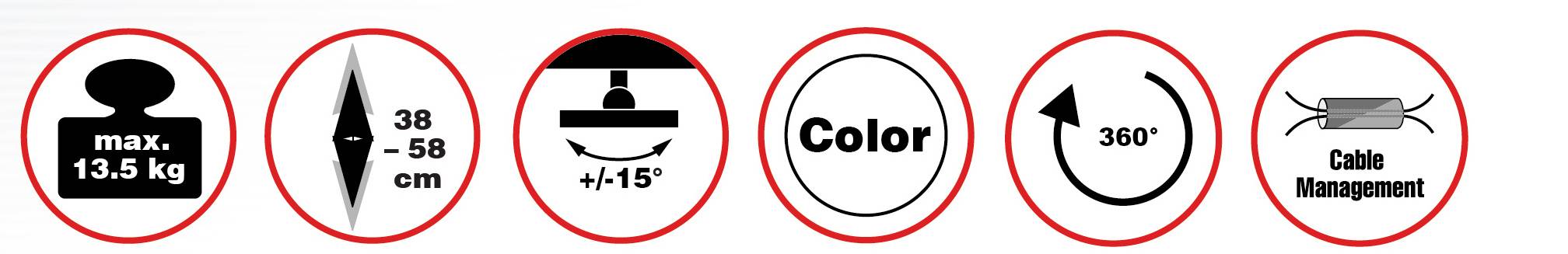 Image du symbole pour Reflecta Prometheus Support plafond pour projecteur support de plafond, rotatif, inclinable Distance sol/plafond (max.):