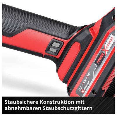 Meuleuse d'angle sans fil Einhell 4431140+4540011 125 mm sans batterie, sans chargeur, + coffret e-case 18 V-6