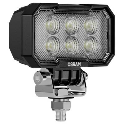 Projecteur de travail LED rectangulaire à six ampoules, monté sur un support réglable, de la marque 'OSRAM'.