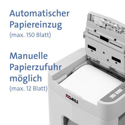 Destructeur de documents Dahle ShredMATIC 150 150 feuille(s) destruction par particules 4 x 12 mm P-4 24 l Détruit égale-14