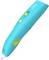 Un stylo d'impression 3D bleu avec des boutons jaunes et verts, conçu pour artisanat et création d'objets 3D.