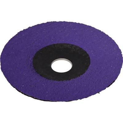 Un disque abrasif circulaire à surface de grain violet et trou central, utilisé pour le ponçage ou la préparation de surfaces.