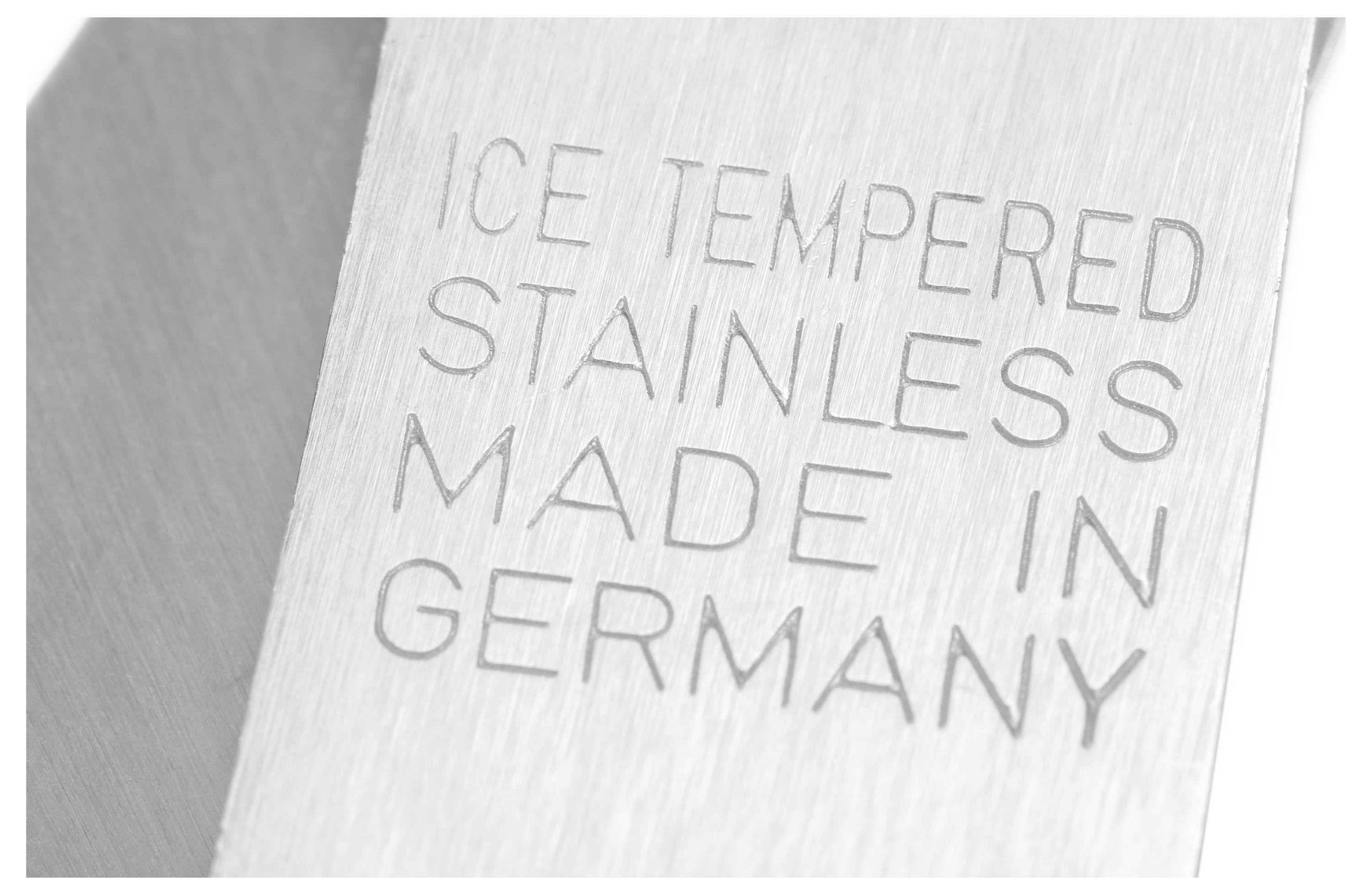 «ACIER TREMPÉ GLACE FABRIQUÉ EN ALLEMAGNE»