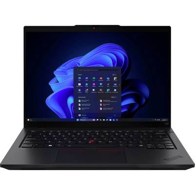 Un ordinateur portable affichant l'écran d'accueil du système d'exploitation Windows avec diverses icônes d'applications et un fond d'écran abstrait bleu vif.