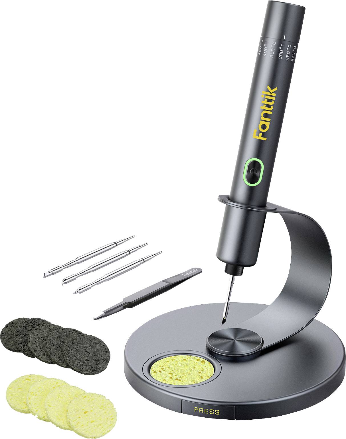 Fanttik Set de soudure 3.65 V 12 W forme de crayon 200 - 450 °C avec panne à souder-0