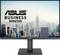 Moniteur professionnel ASUS sur un support, affichant un paysage urbain avec des gratte-ciels, comprenant une tour centrale proéminente, sous un ciel bleu clair.