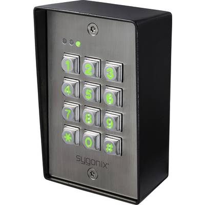 Sygonix SY-6888064 Serrure à code montage en saillie 12 V DC/AC, 24 V DC/AC IP65 avec clavier éclairé-0