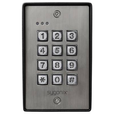 Sygonix SY-6888064 Serrure à code montage en saillie 12 V DC/AC, 24 V DC/AC IP65 avec clavier éclairé-1