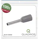 Quadrios 25C533 Embout simple d'extrémité de câble 0.14 mm² partiellement isolé gris 100 pc(s) Package