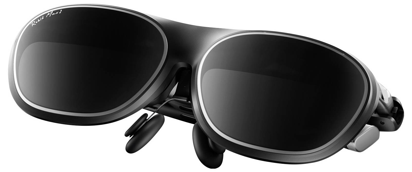 Lunettes de soleil noires élégantes au design moderne, avec des verres sombres et un cadre lisse.