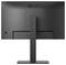 Un moniteur LG noir vu de dos, présentant un support vertical et un design minimaliste, adapté à un espace de travail élégant et moderne.