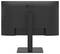Un moniteur d'ordinateur noir LG est montré de dos, avec un support rectangulaire et un logo de marque visible au centre en haut.