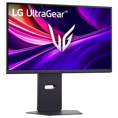 Un écran de jeu élégant avec un affichage vibrant, présentant le logo « LG UltraGear » bien en vue sur l'écran.