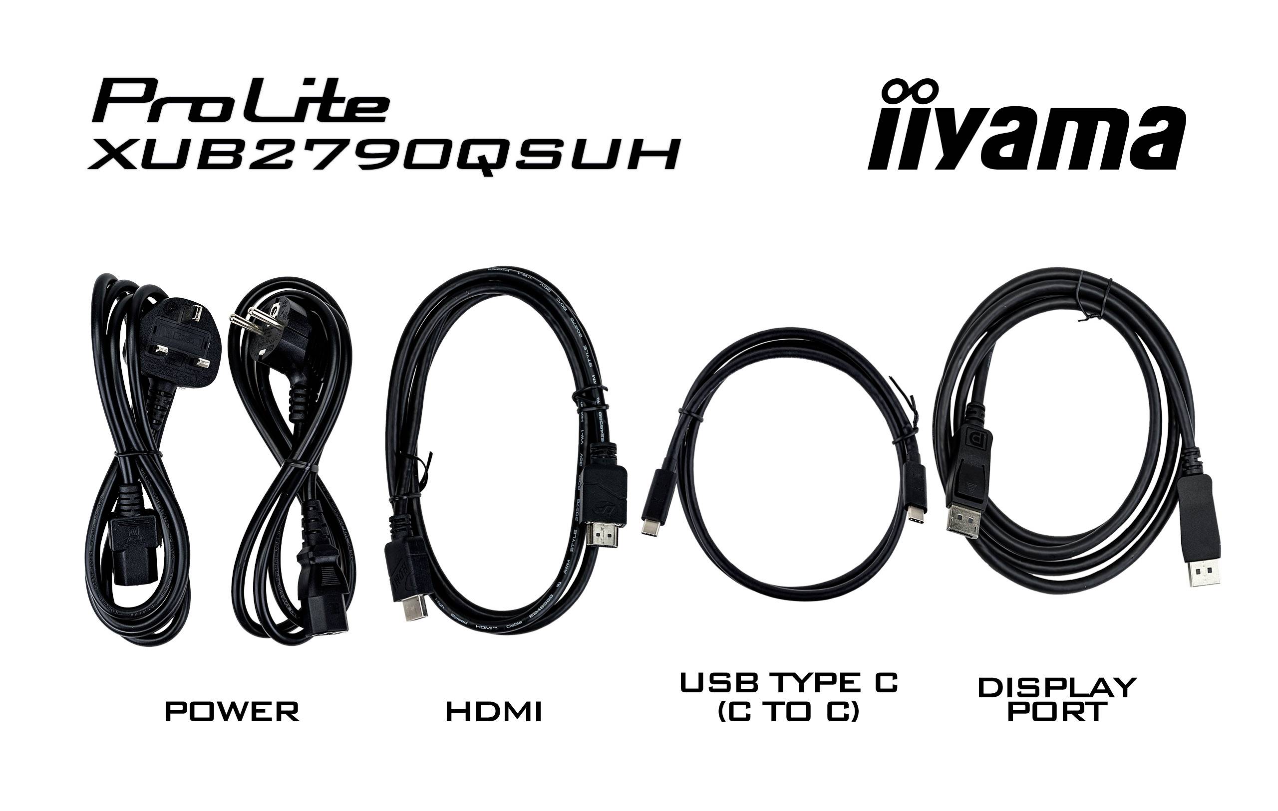 Moniteur LED Iiyama ProLite XUB2790QSUH-B2 CEE E (A - G) 68.6 cm 27 pouces 16:9 0.4 ms IPS LED-14