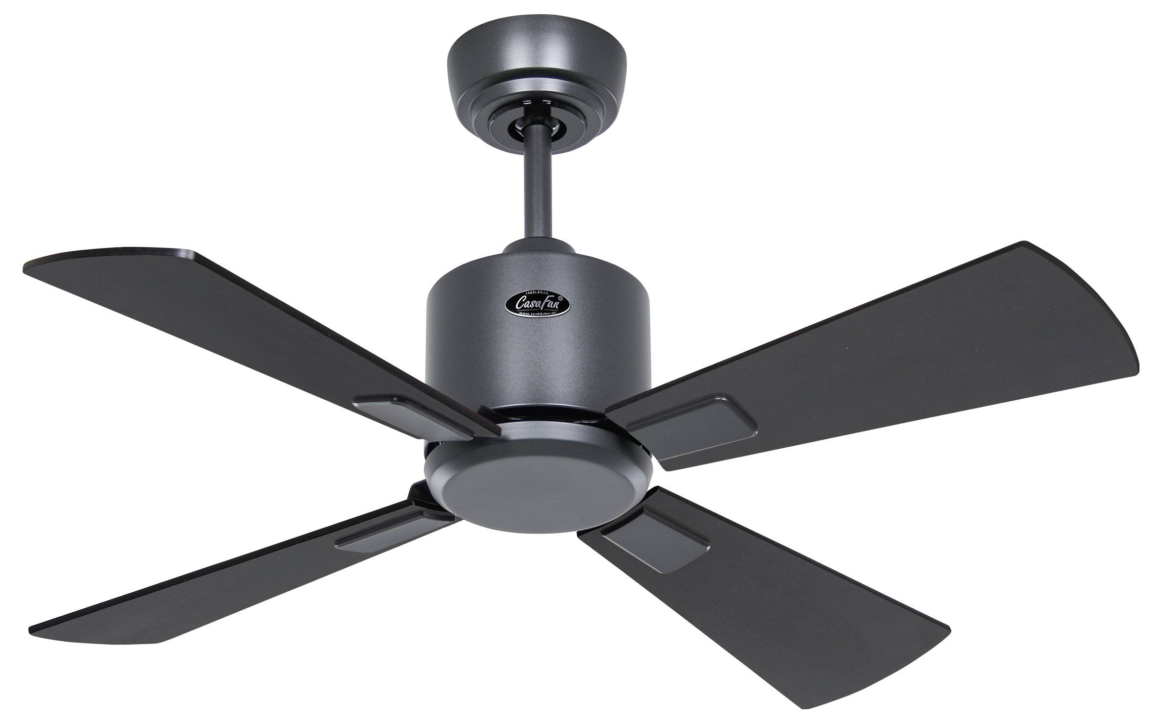 CasaFan ECO NEO III 92 BG-SW/TK WiFi Flügel Schwarz/Teak Ventilateur de plafond 12 W (Ø x H) 92 cm x 360 mm gris basalte-2
