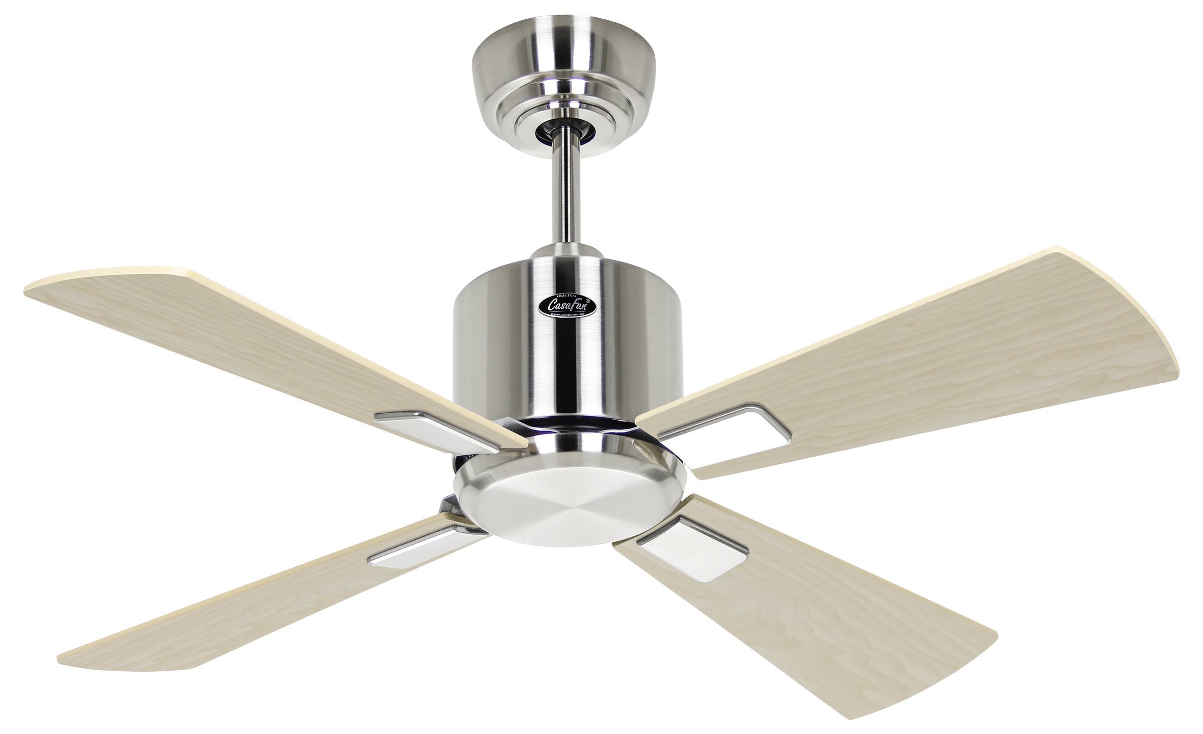 CasaFan ECO NEO III 92 BN-AH/BU WiFi Flügel Ahorn/Buche Ventilateur de plafond 12 W (Ø x H) 92 cm x 360 mm chrome (bross-2