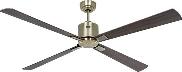 CasaFan ECO NEO III 152 MA-NB/KI WiFi Flügel Nussbaum/Kirsche Ventilateur de plafond  27 W (Ø x H) 152 cm x 360 mm laiton antique avec télécommande, minuteur, fonction hiver, commandé par application