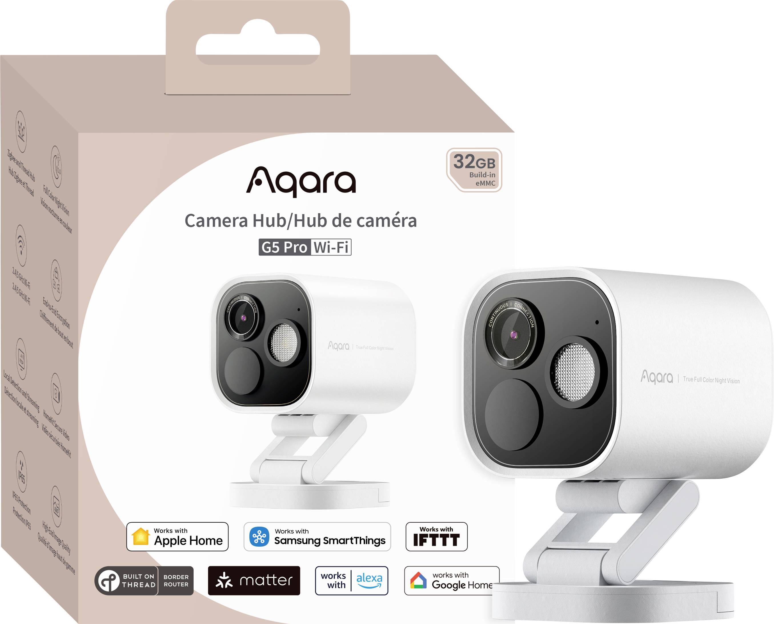 CH-C07DW Aqara G5 Pro (Wi-Fi) - white Wi-Fi IP Caméra de surveillance 2688 x 1520 pixels