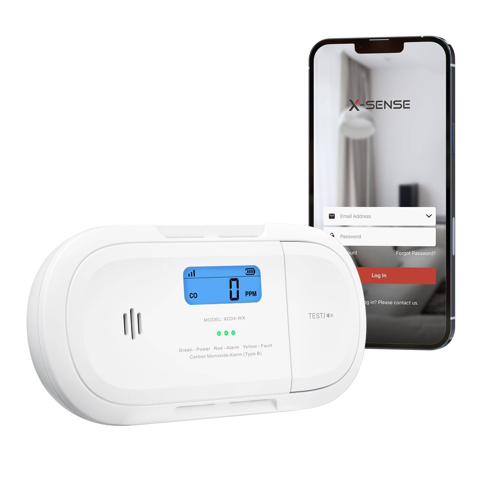 X-Sense XC04-WX Détecteur de monoxyde de carbone à pile(s)-1