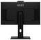 L'image montre la vue arrière d'un moniteur informatique noir MSI sur un support, mettant en évidence le logo de la marque et l'alignement vertical du moniteur.
