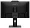 Vue arrière d'un moniteur MSI noir sur un support, montrant le panneau arrière et le support de montage.