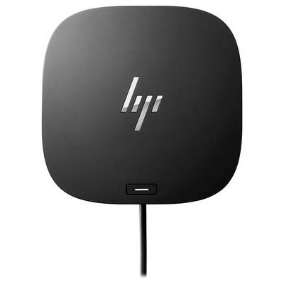 Un chargeur sans fil noir HP, arborant le logo HP, doté d'un voyant LED unique au bas de l'appareil et d'un câble de connexion.