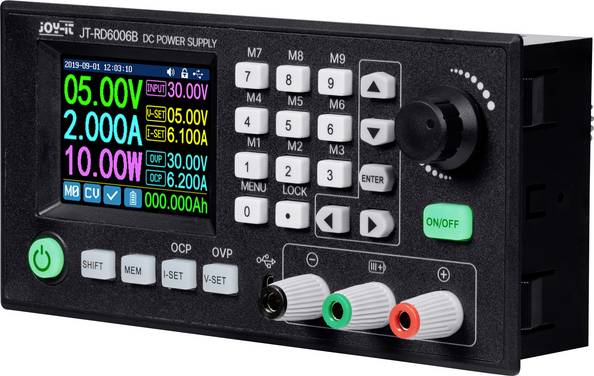 Alimentation de laboratoire réglable Joy-it RD6006B 0 - 60 0 - 6 A USB télécommandable, programmable, construction étroite Nbr. de sorties 2 x