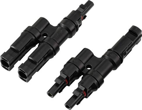 Kit de connecteurs de dérivation PV 2x TC-13805792 noir TRU COMPONENTS Contenu: 2 pc(s)