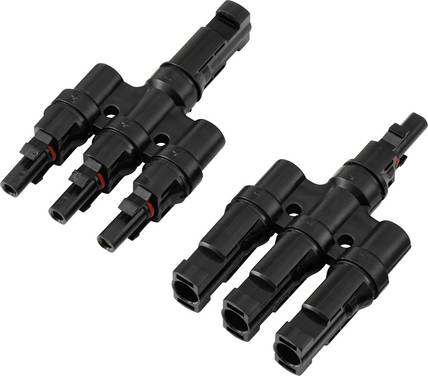 Kit de connecteurs de dérivation PV 3x TC-13805796 noir TRU COMPONENTS Contenu: 2 pc(s)