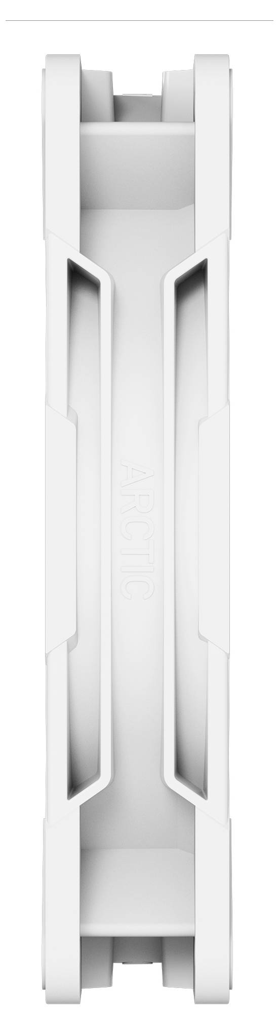 Un rouleau ou bobine blanc, orienté verticalement, avec une rainure centrale, possiblement utilisé dans un contexte mécanique ou industriel pour guider ou enrouler un matériau.