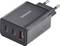 Adaptateur de charge GaN 'Intenso' avec deux ports USB-C et un port USB-A, conçu pour un chargement efficace.