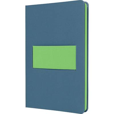 Sigel LS204 Cahier Linescape Hardcover DIN A5 quadrillé bleu moyen, vert fluorescent Nombre de pages: 88 feuille(s)-0