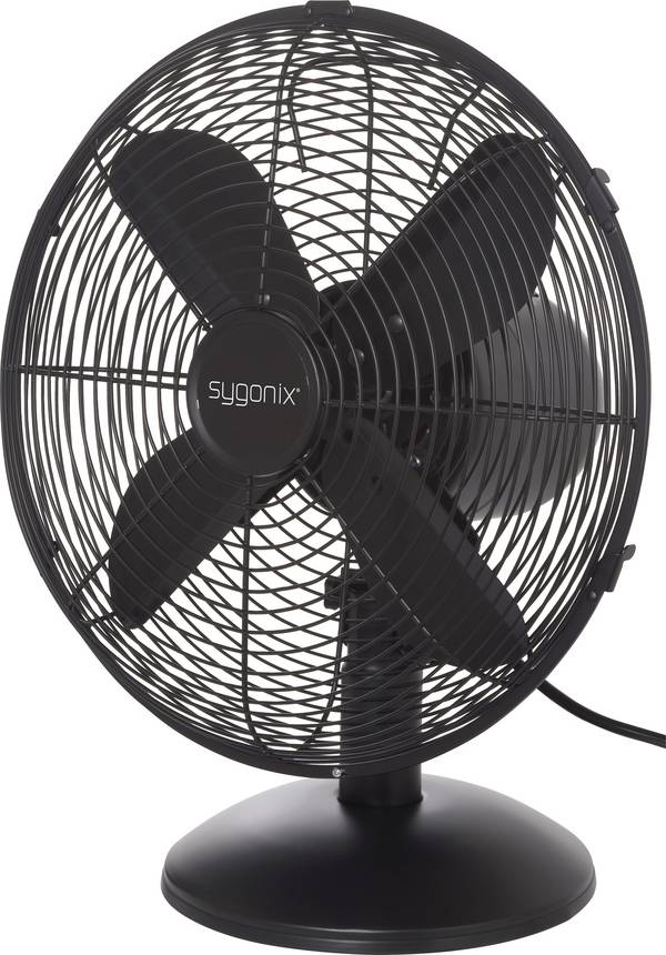 Sygonix Ventilateur de table 35 W (Ø x H) 335 mm x 400 mm noir oscillant