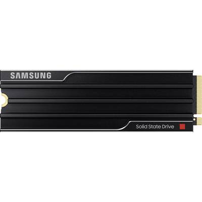 Un disque dur SSD Samsung noir au design élégant et à la finition métallique, portant l'étiquette « Solid State Drive » dans le coin inférieur droit.