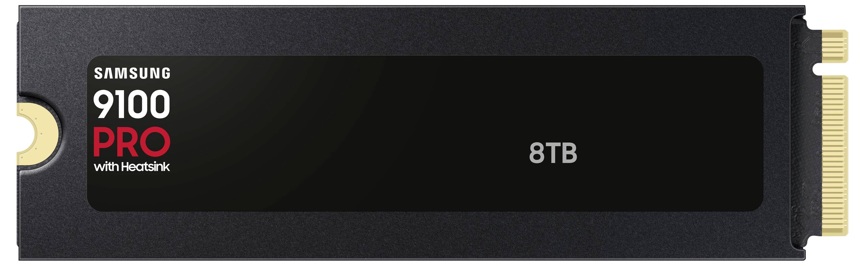 Disque SSD étiqueté « Samsung 9100 Pro avec dissipateur thermique, 8 To »