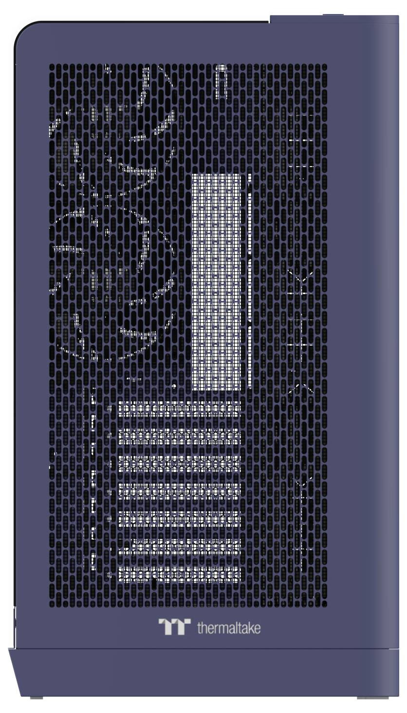 Thermaltake View 390 Air Future Dusk Boîtier PC bleu foncé filtre anti-poussière, éclairage intégré, 2 ventilateurs pré--4