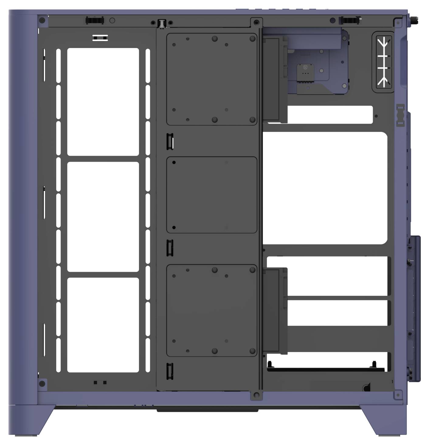 Thermaltake View 390 Air Future Dusk Boîtier PC bleu foncé filtre anti-poussière, éclairage intégré, 2 ventilateurs pré--21