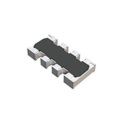 Un réseau de résistances avec plusieurs connexions des deux côtés, utilisé dans les circuits électroniques pour gérer la résistance sur différents parcours.