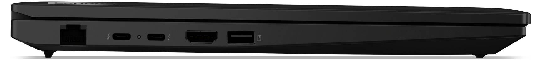 Une console de jeu noire vue de profil, montrant plusieurs ports et connecteurs pour différents périphériques et câbles.
